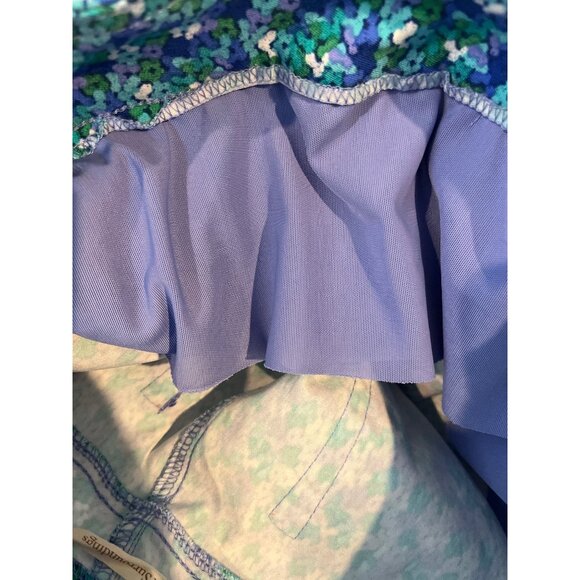 Soft Surroundings Blue Floral Cropped Pull On Pants Size PS Petite Small - Picture 11 of 12